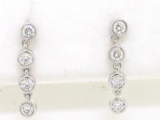 Brillant Ohrhänger 585 Weißgold 14Kt Gold 8 Brillanten 0,20ct Top Wesselton VS