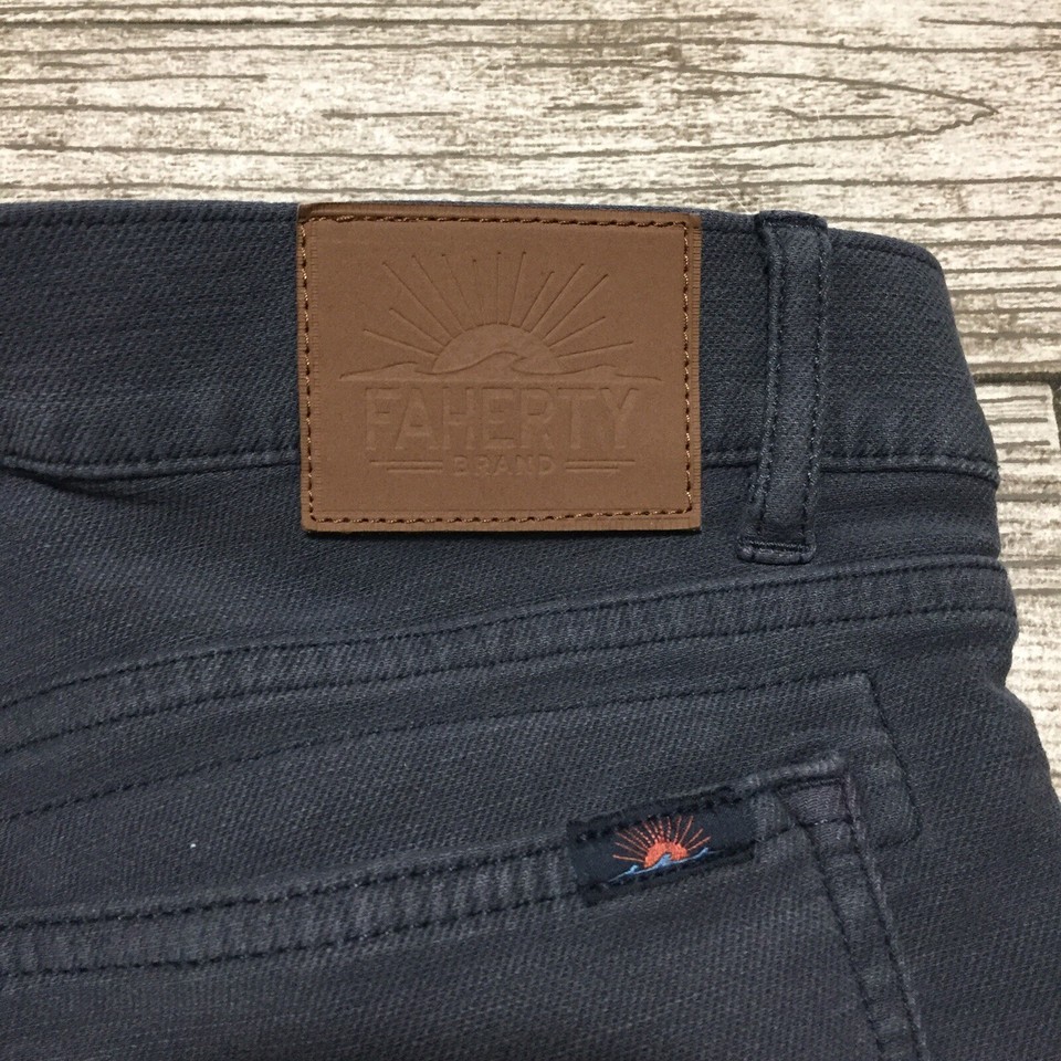 Faherty Pants Men’s 33 Gray Blue Stretch Casual (Hemmed 27 Inseam) eBay