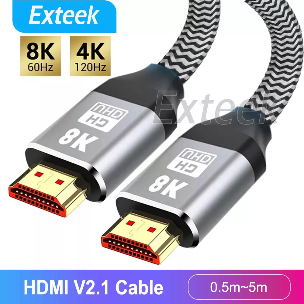 HDMI Cable 2.1 Ultra High Speed 8K 60Hz 48Gbps 4K UHD 3D Dynamic HDR Copper Wire