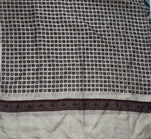 Vintage Retro Pre Loved Silk Style Mod Rare Indie Scarf Stole Neck Tie White - Picture 4 of 5