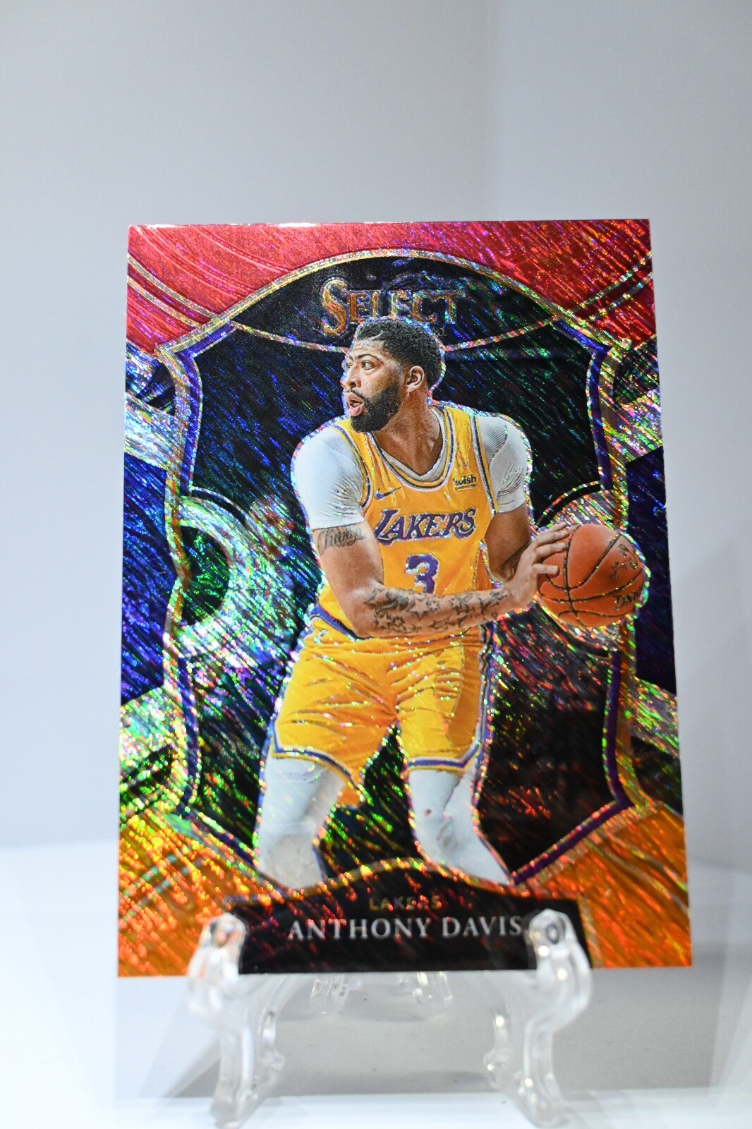 2020-21 Select Prizms Red White Orange Shimmer #45 Anthony Davis