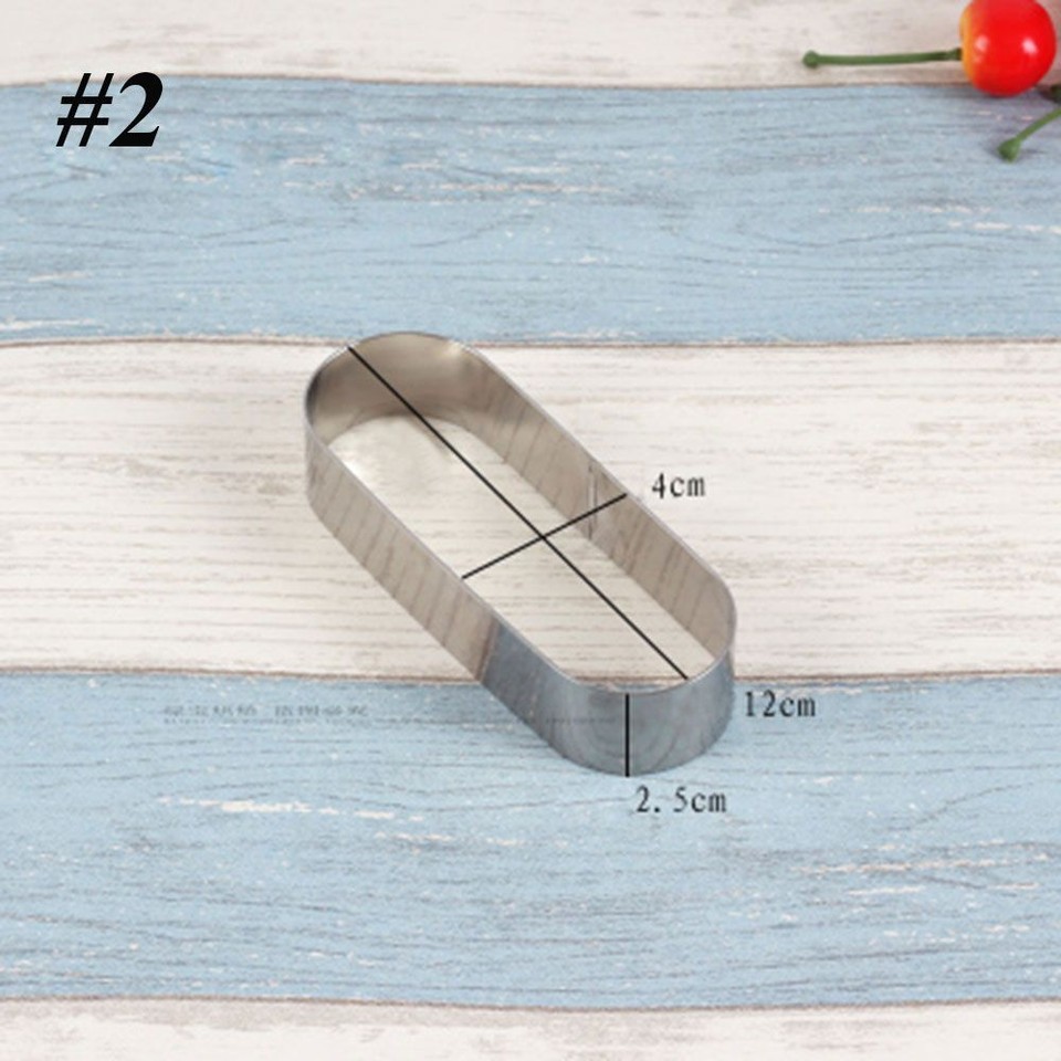 Kitchen Metal Baking Mousse Ring Stainless Steel Long Oval Cake Mold eBay