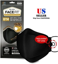 [10 pack] Authentic BLUNA KF94 Mask Black/White/Adult/Kids *OFFICIAL US DEALER*