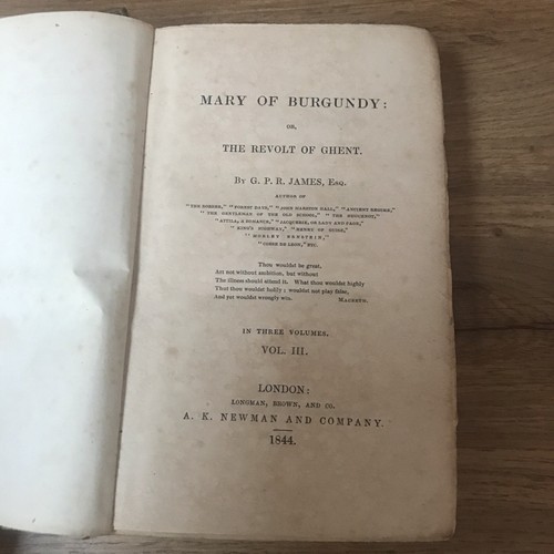 3 Bände Maria von Burgund oder der Aufstand von Gent von G P R James HB 1844 - Bild 13 von 24