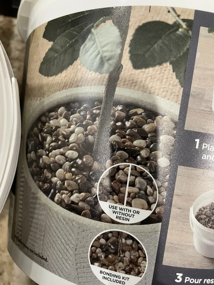 Nuevo 2X 6 libras Decorativo Maceta Topper Piedras Decorativas Con Kit de Encuadernación de Resina Hecho en EE. UU. Foto 4 de 4
