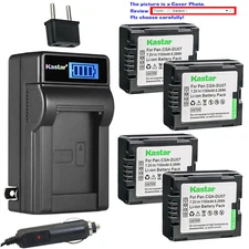 Kastar Battery LCD AC Charger for Panasonic CGR-DU07 CGA-DU07 SDR-H18 SDR-H20