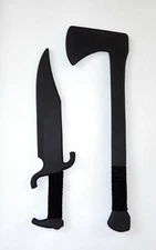 Tactical Training Tomahawk Kalaj Kutter Polypropylene Axe Bowie Knife DVD FMA