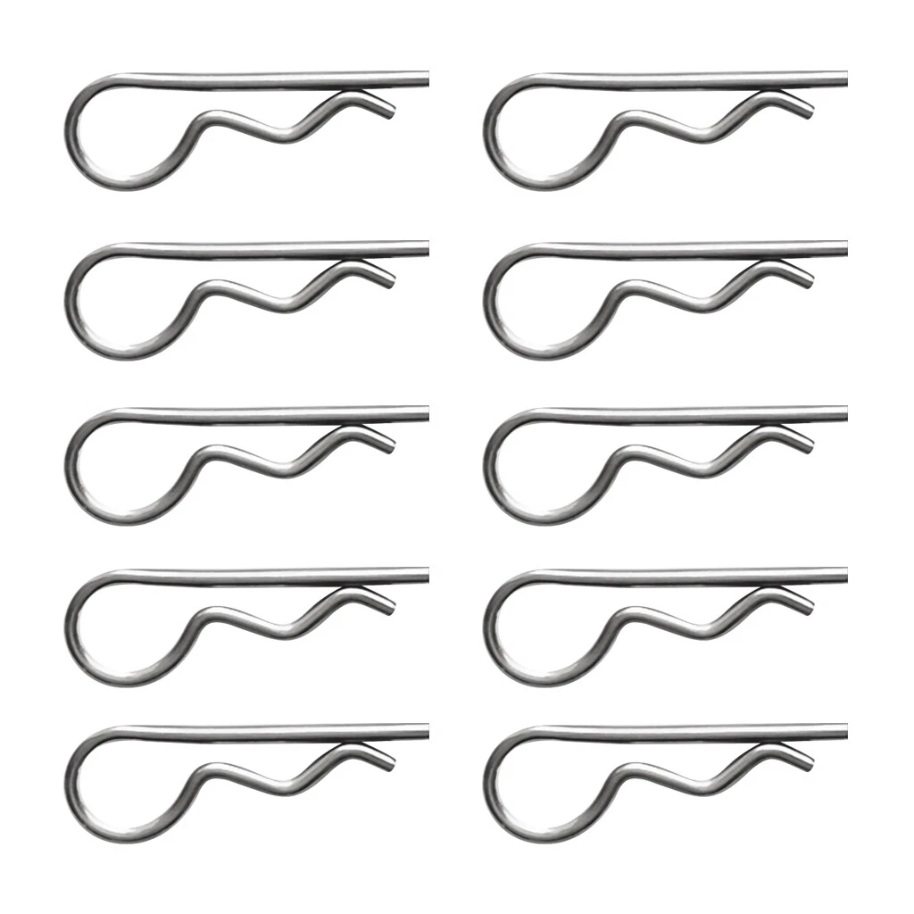 Lots 10 Stainless Steel Marine R Hitch Pin Retaining Clip Spring