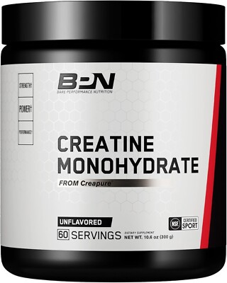BARE PERFORMANCE NUTRITION BPN Pure Creatine Monohydrate Powder by Creapure 5...