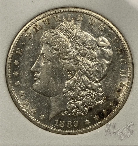 1889-S Morgan $ Dollar. Nice Almost Uncirculated.