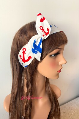 Nautical Headband Bandana Hairband Headscarf Hair Tie Band Anchor