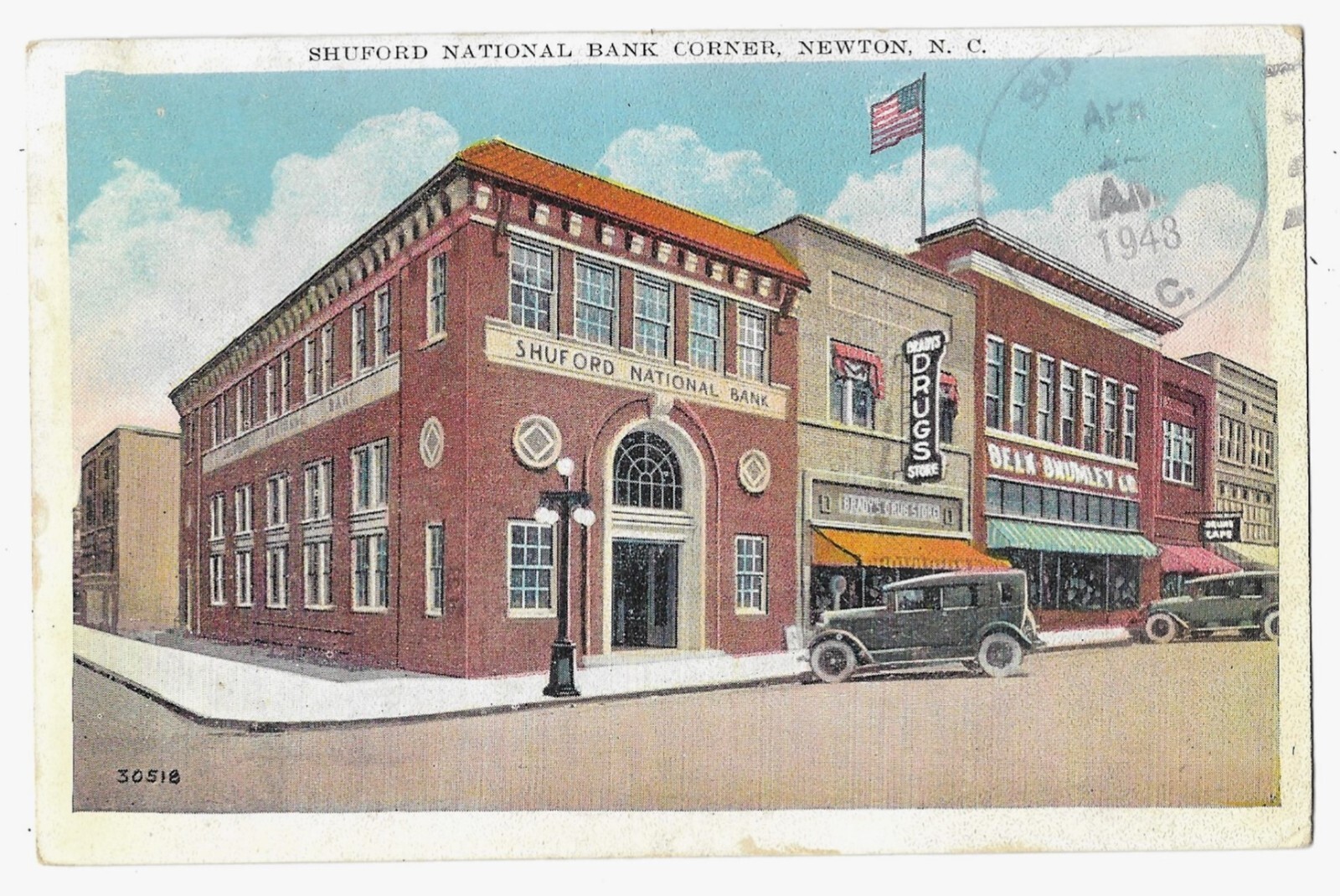 Shuford National Bank Corner, Newton, North Carolina, ca. late 1920s eBay