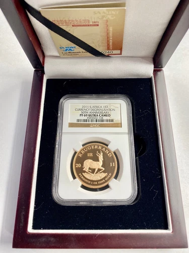 2011 South Africa 1oz Gold Krugerrand NGC Proof-69 UC (Decimalisation)