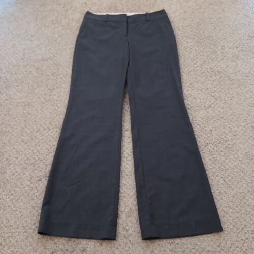 Ann Taylor Dress Pants Womens Size 2 Gray Plaid Pockets 30x31 Mid Rise