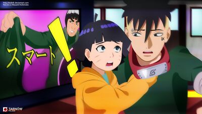 Anime himawari kawaki and might guys clothes boruto Playmat Gaming Mat