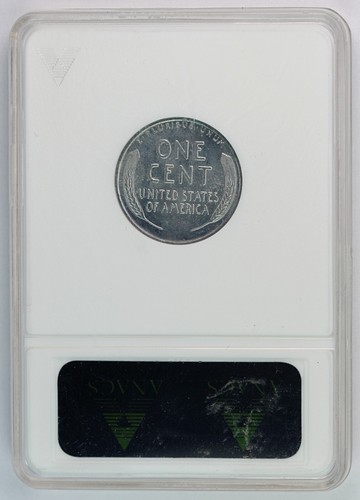 1943 Old ANACS MS 66 United States / American Lincoln Steel Wheat Cent! - Picture 2 of 2