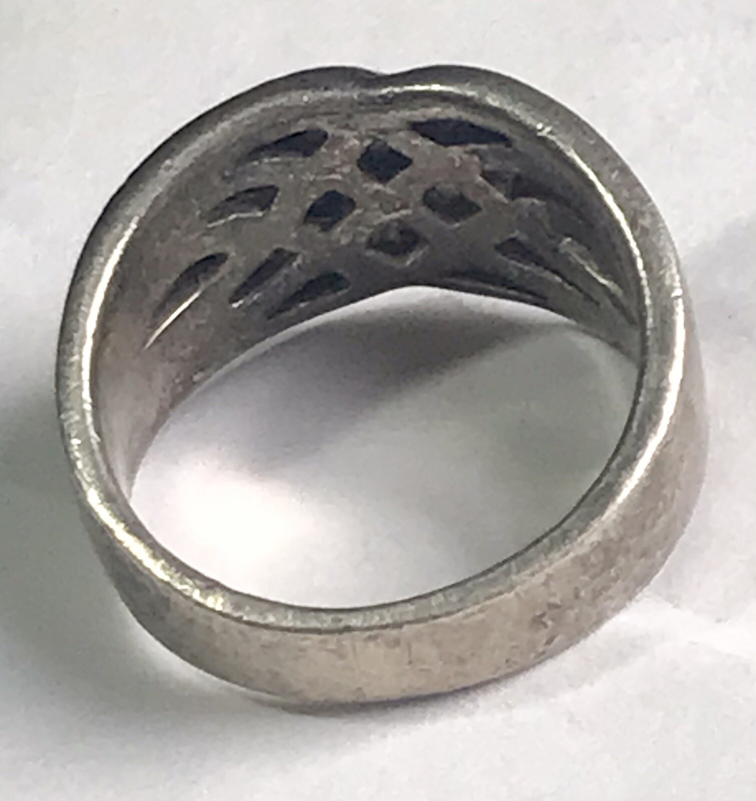 Sterling Silver 925 Ring Interwoven Pattern Size … - image 3