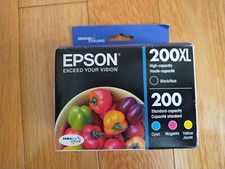2023 GENUINE SET EPSON #200 INK 200XL EXPRESSION XP-200 XP-400 WORKFORCE WF-2520