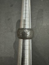 925 Sterling Mexico Wide Band Hammered Ring