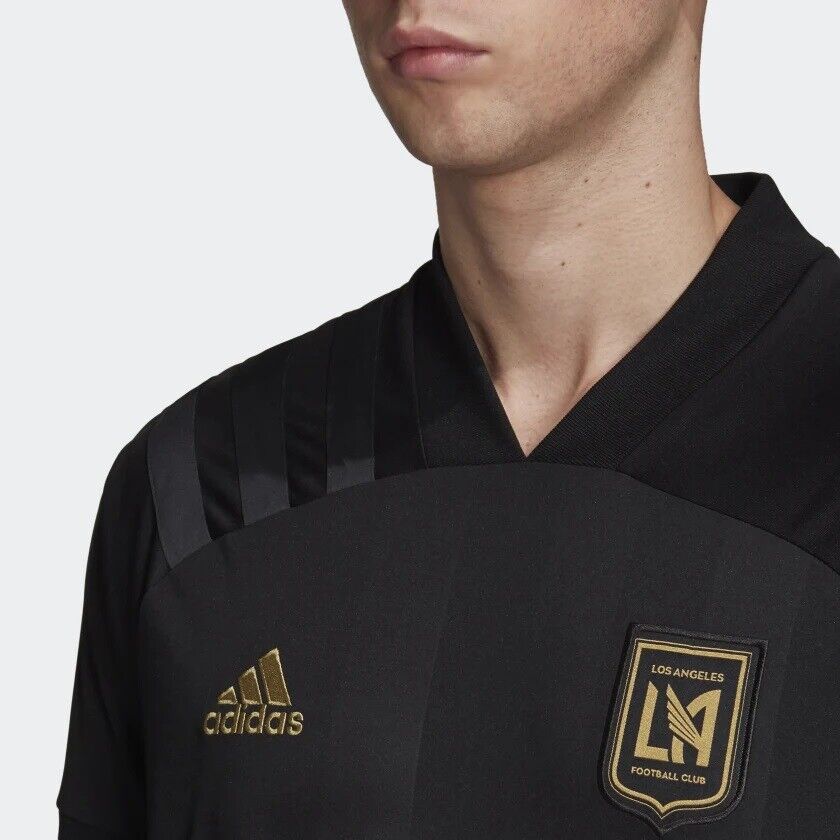 adidas Los Angeles FC Black Gold Home Jersey YouTube TV Size adidas Los Angeles FC Black Gold Home Jersey YouTube TV Size