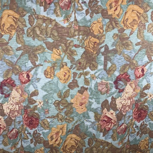 Mulberry Home England Secret Garden Kohl Rosen Blumen Leinenstoff 2,5 Yds - Bild 7 von 14