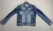 Frame Denim Button Down Blue Denim Jacket Size Xs 100% Cotton Made In Usa