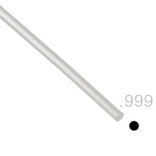 1ft Solid 999 Pure Fine Silver Round Wire 8 10 12 14 16 Gauges MADE IN USA