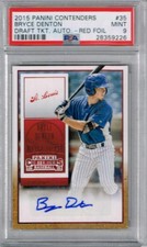2015 Panini Contenders Bryce Denton Draft Ticket Red Foil Autograph PSA 9