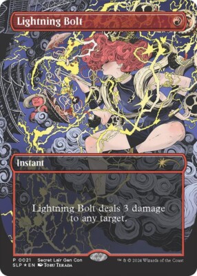 Magic the Gathering MTG Lightning Bolt Secret Lair GenCon Foil Promo NM