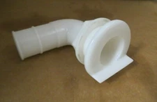 GRADY WHITE 90 DEGREE PLASTIC L-HEAD LEFT /1.5" BARB THRU HULL - GW #11-044