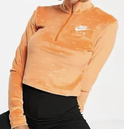 Nike orange quarter zip hot sale