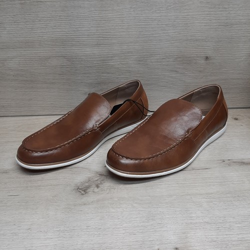 JF Ferrar Size 9 M Kenwood Cognac Men's Loafers Shoes NEW in Box - Picture 10 of 20