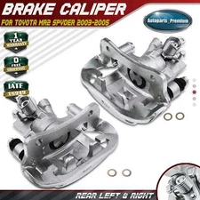 Pair Rear Disc Brake Caliper with Bracket for Toyota MR2 Spyder 2003 2004 2005