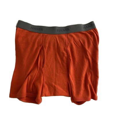 Hanes Our Most Comfortable Yet Orange Mens Underwear Boxer Briefs