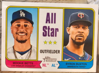 2023 Topps Heritage All-Star Outfielder Mookie Betts/Byron Buxton #338