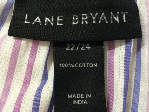 Lane Bryant women 100% Cotton Skirt multy stripes size L ( XL) - Picture 4 of 13