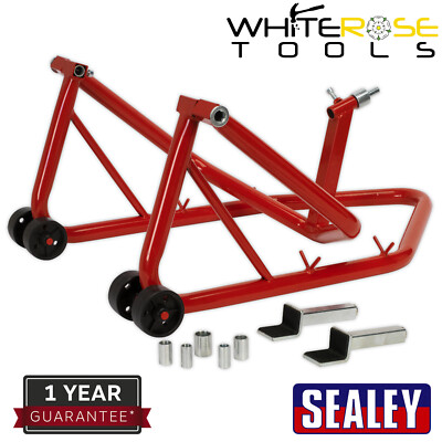Sealey Front Spindelstock Ständer Motorrad Bike Stabilisieren Werkstatt Garage Service
