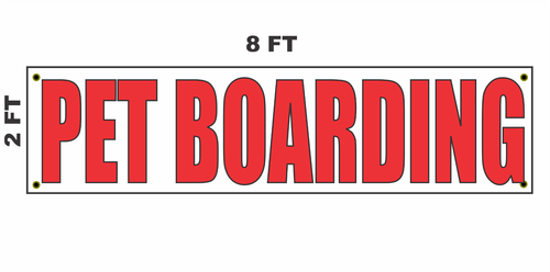 PET BOARDING Banner Sign 2x8 for Business Shop Building Store Front - Picture 3 of 3