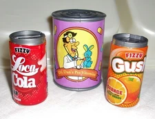 Pretend Plastic Toy Play Food - Canned Soda Pop Drinks & Pet Vitamins