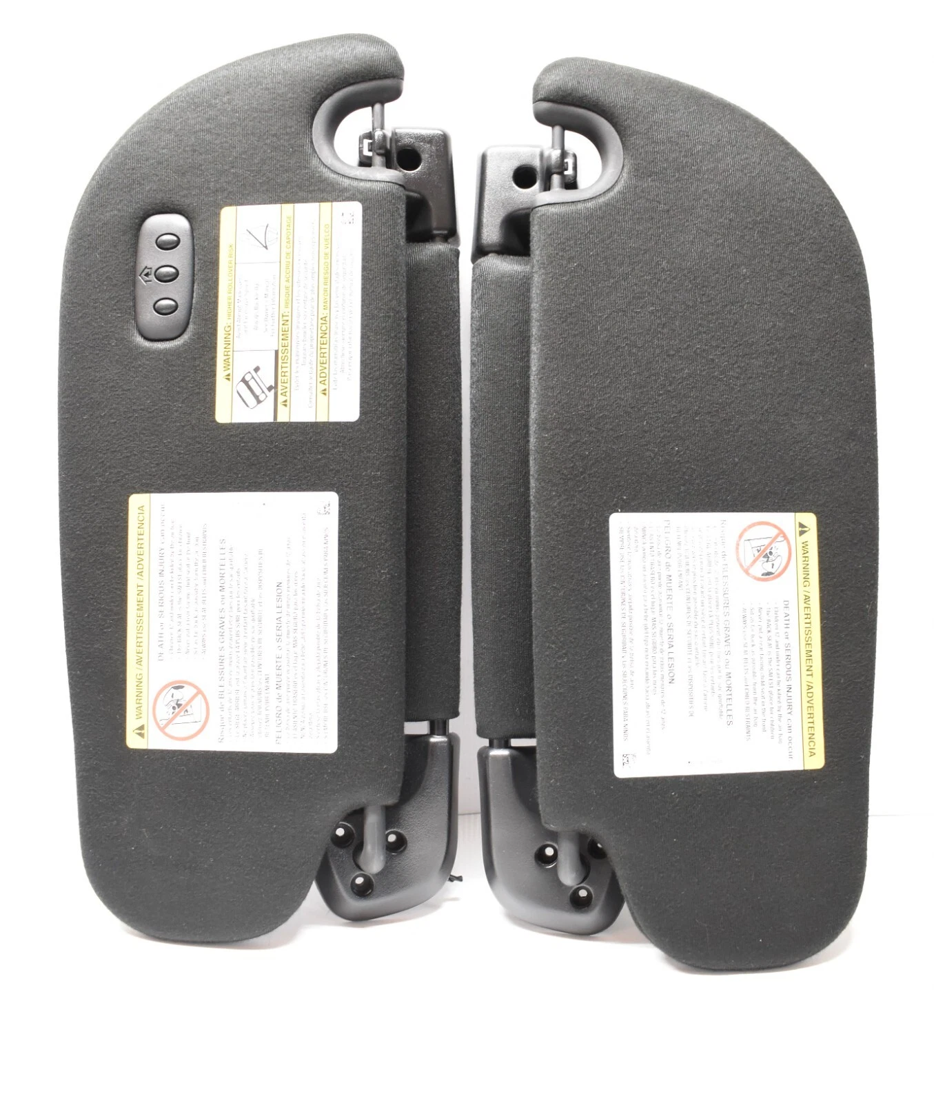  driver passenger sun visor illuminated garage door 