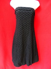 Anthropologie ODILLE Womens Floral Eyelet Boho Fit N Flare Strapless Dress 6 M