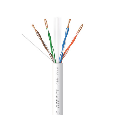 500/ 1000ft CAT6 Cable 23AWG Bulk Solid Network Wire White Blue Gray Black Green