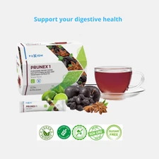 Fuxion Prunex 1 Digestive And Colon Support Supplement Prune Flavor 28 Sachets