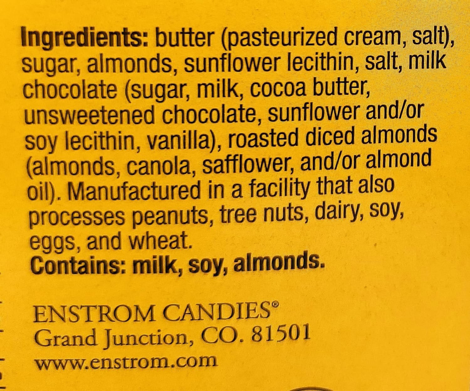 Almond Toffee Tub (Milk, 2.5lb) xWave