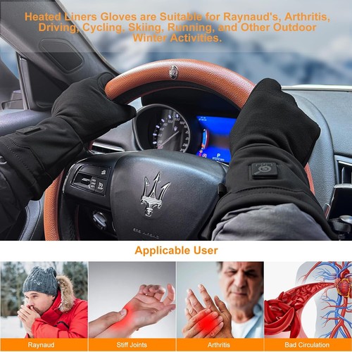 NEW Sunwill Unisex XS/S Heated Gloves Liners Rechargeable Electric Battery 7.4V - Picture 4 of 6