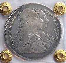 Naples Charles of Bourbon plate 120 grain 1747 SIGNED SECURITAS