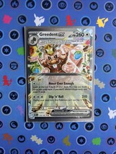 Greedent ex 179/197 Pokemon SV03: Fiamme Ossidiana Doppia Rara Carta Collezionabile Holo