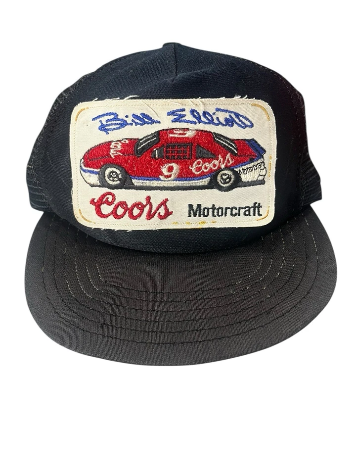 Vintage Bill Elliot Coors Motor Craft NASCAR Racing Hat - Image 3 of 4