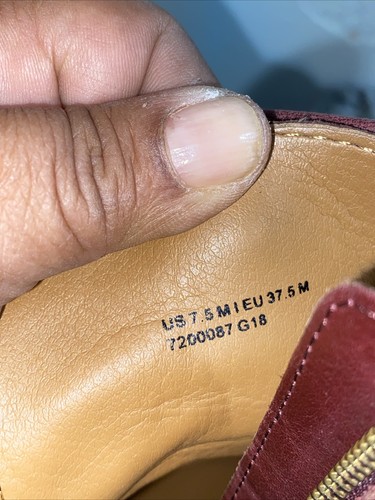 Patricia Nash Damen-Kampfstiefel Sizilien Blockabsatz Größe US 7,5 M merlotrot Leder - Bild 13 von 15