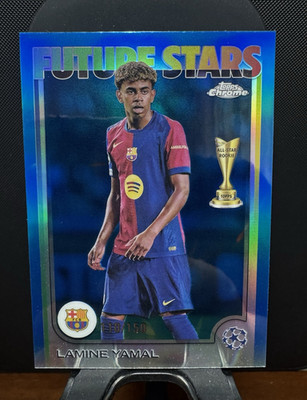 2024-25 Topps Chrome Lamine Yamal Future Stars True Blue FC Barcelona #27 #/150